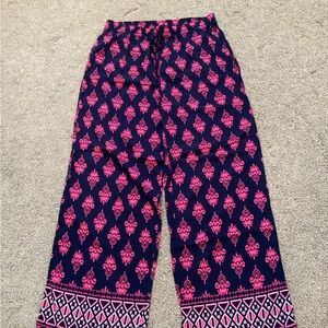 Crown & Ivy Wide Leg Pants Pink and Blue